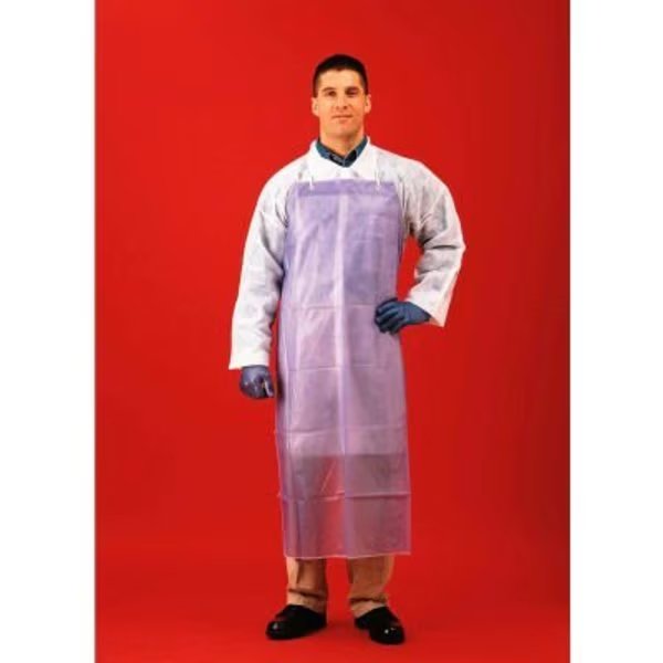 8 Mil PVC Apron W/ Sewn Edge, Blue, 35